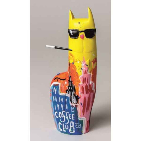 Animaux-Bois-Animaux-Bronzes.com propose Gianni, big city Chat jaune de selwyn senatori -ST00616