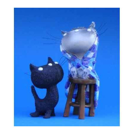 Animaux-Bois-Animaux-Bronzes.com propose Chats pom et pim de fiep westendorp -FW04
