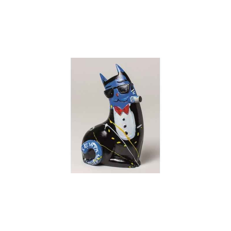Animaux-Bois-Animaux-Bronzes.com propose Franck, big city Chat bleu de selwyn senatori -ST00605