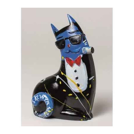 Animaux-Bois-Animaux-Bronzes.com propose Franck, big city Chat bleu de selwyn senatori -ST00605