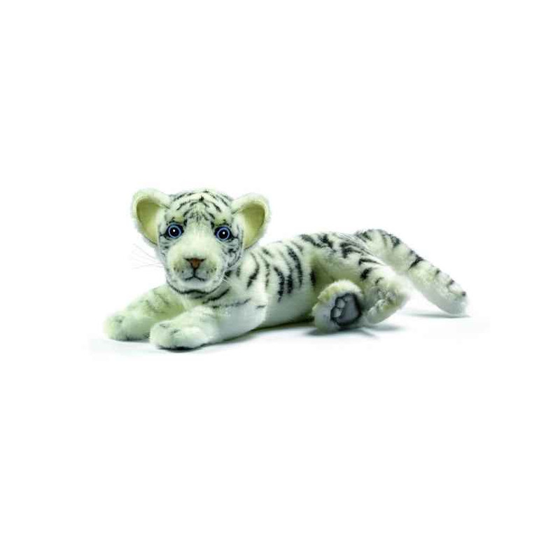 Peluche Tigre blanc bebe couche 26cm Anima 5337