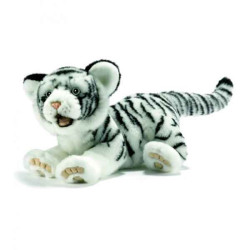 Félin Tigre blanc couché 35cml peluche animalière -1923