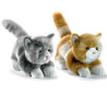 Animaux-Bois-Animaux-Bronzes.com propose Chaton joueur gris 20cml peluche animalière -1965