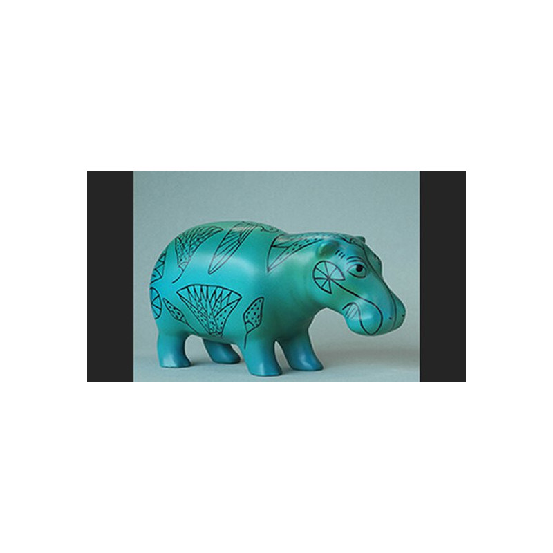 Figurine miniature en coffret l'hippopotame, art égyptien  PA25EG