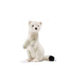 Animaux de la forêt Hermine blanche 23cm peluche animalière 7053