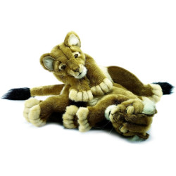Félin Lionne "dormeur" 40 cm peluche animalière -4705