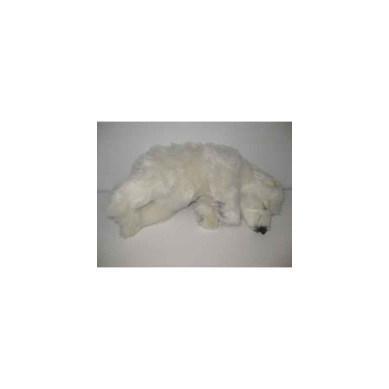 Animaux-Bois-Animaux-Bronzes propose Peluche animalière Ourson polaire dormeur 32cm peluche animalière 5376
