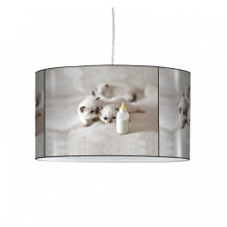 Décoration Luminaire Animaux Lampe suspension collection nos amis chatons biberon -NOA1316SUS