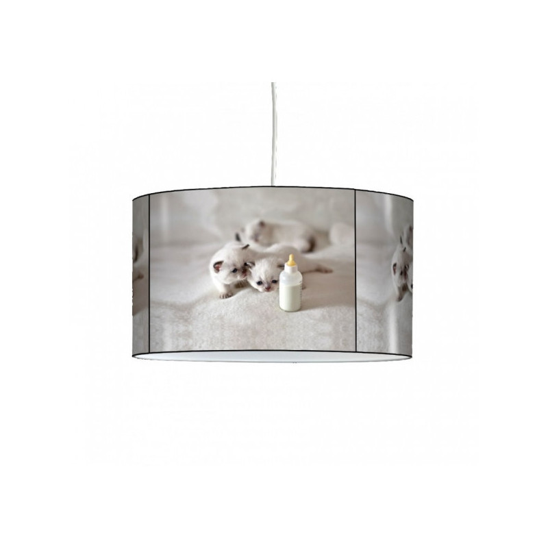 Décoration Luminaire Animaux Lampe suspension collection nos amis chatons biberon -NOA1316SUS