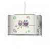 Décoration Luminaire Animaux Lampe suspension enfant couple de chouettes -EN1418SUS