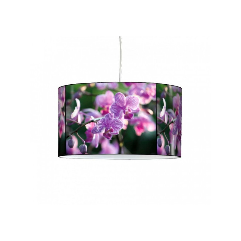 Décoration Luminaire Animaux Lampe suspension nature orchidée violette -NA1338SUS