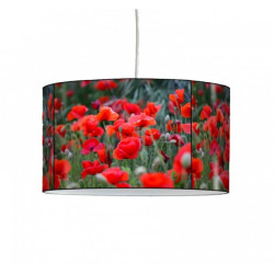 Décoration Luminaire Animaux Lampe suspension nature champ de coquelicots -NA1232SUS