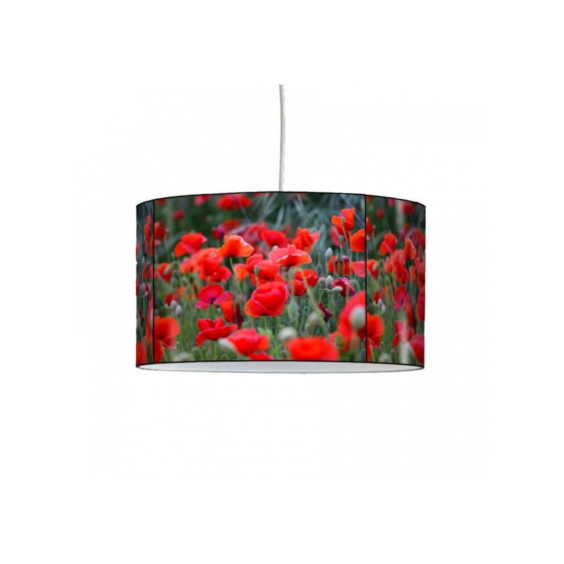 Décoration Luminaire Animaux Lampe suspension nature champ de coquelicots -NA1232SUS