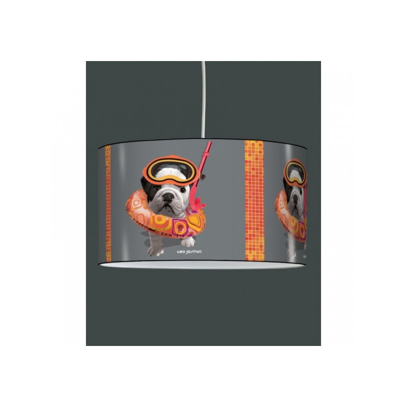 Décoration Luminaire Animaux Lampe suspension teo jasmin scuba gris -TO15126SUS