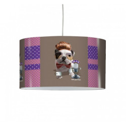 Décoration Luminaire Animaux Lampe suspension téo jasmin rockabilly parme -TO1703SUS