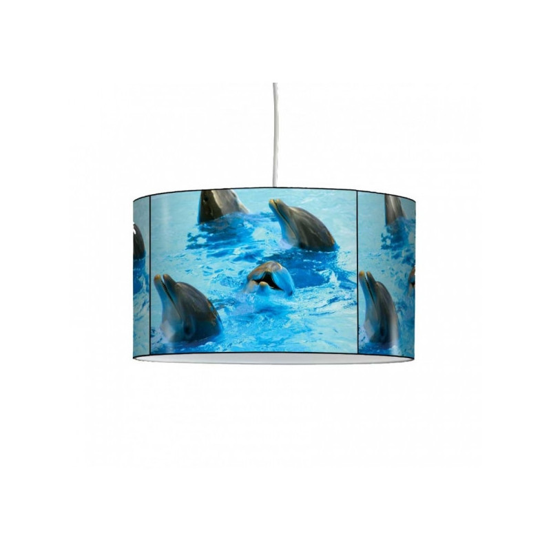 Lampe suspension faune marine têtes dauphins -FM1201SUS