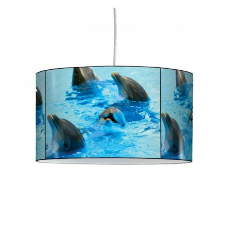 Lampe suspension faune marine têtes dauphins -FM1201SUS