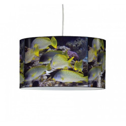 Décoration Luminaire Animaux Lampe suspension faune marine poissons jaunes bleus -FM1204SUS