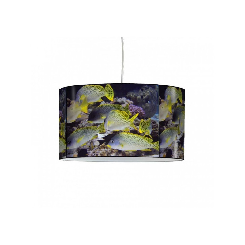 Lampe suspension faune marine poissons jaunes bleus -FM1204SUS