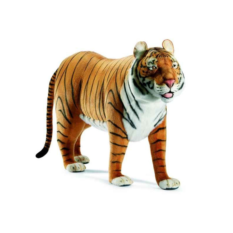 Félin Tigre brun a 4 pattes 125cm peluche animalière 5308