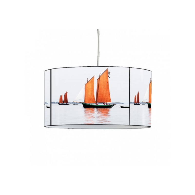 Décoration Luminaire Animaux Lampe suspension collection plisson bateau voiles orange -PL1609SUS