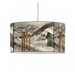 Décoration Luminaire Animaux Lampe suspension montagne télésiège jaune -MO1637SUS