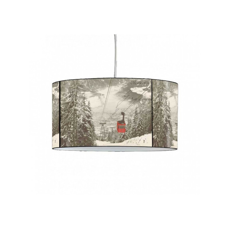 Décoration Luminaire Animaux Lampe suspension montagne télécabine rouge -MO1627SUS