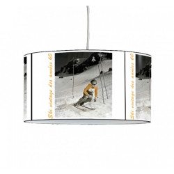 Décoration Luminaire Animaux Lampe suspension montagne skieur vintage jaune -MO1642SUS