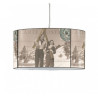 Décoration Luminaire Animaux Lampe suspension montagne ancienne carte postale -MO1645SUS
