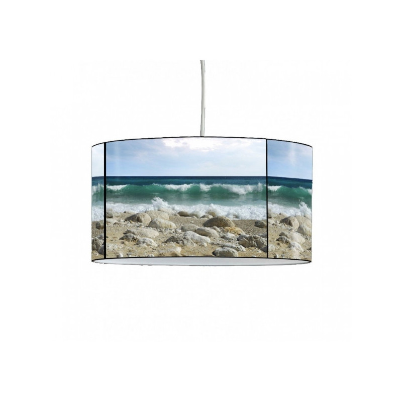 Décoration Luminaire Animaux Lampe suspension marine galets et vague -MA1650SUS