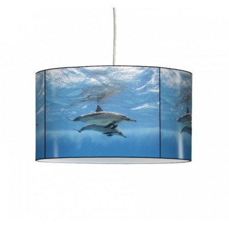 Lampe suspension faune marine dauphins -FM1425SUS