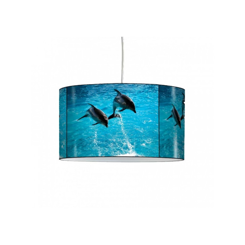 Lampe suspension faune marine dauphins saut -FM1213SUS