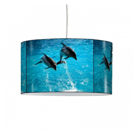 Décoration Luminaire Animaux Lampe suspension faune marine dauphins saut -FM1213SUS