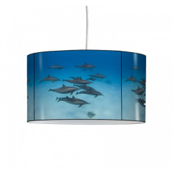 Décoration Luminaire Animaux Lampe suspension faune marine dauphins -FM1322SUS