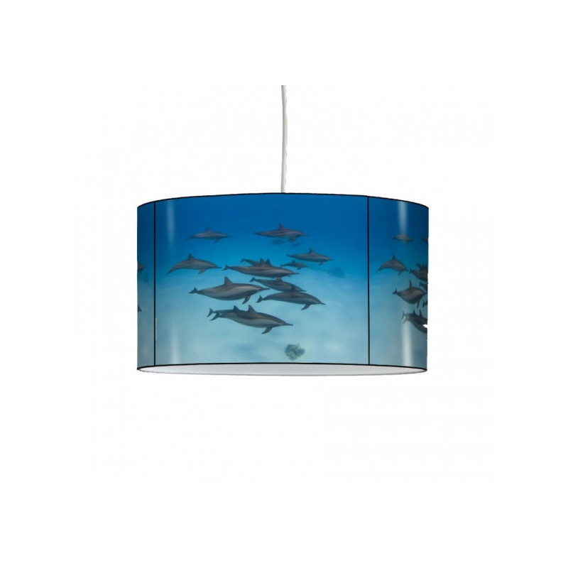 Décoration Luminaire Animaux Lampe suspension faune marine dauphins -FM1322SUS