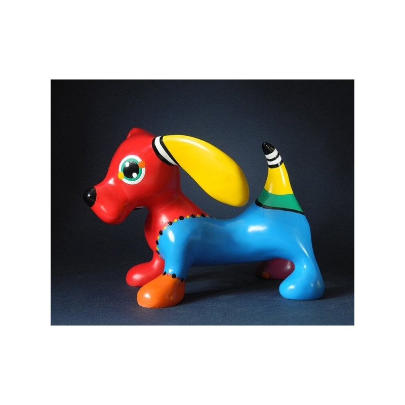 Animaux-Bois-Animaux-Bronzes propose Figurine d'animaux jonno le chien Jacky Zegers -JZ05