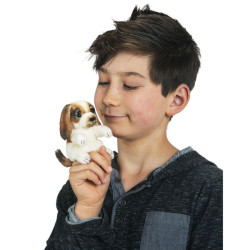 Animaux-Bois-Animaux-Bronzes propose Mini chien marionnette à doigts 
