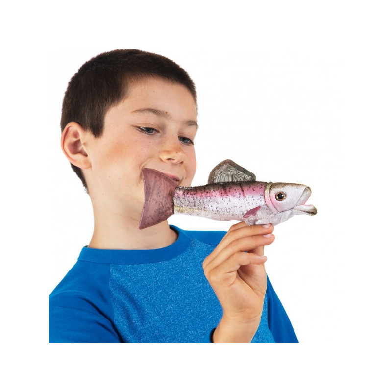 Animaux marins Poisson mini truite arc-en-ciel marionnette à doigts 