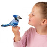 Décoration OiseauxOiseau mini geai bleu marionnette à doigts  Folkmanis