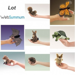 Animaux de la ferme Lot 8 marionnettes à doigts réalistes animaux de la forêt -LW