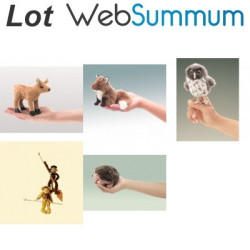 Animaux de la forêt Lot de 4 marionnettes à doigt animaux des forêts marionnette -LW