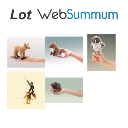 Lot de 4 marionnettes à doigt animaux des forêts Folkmanis -LWS-283