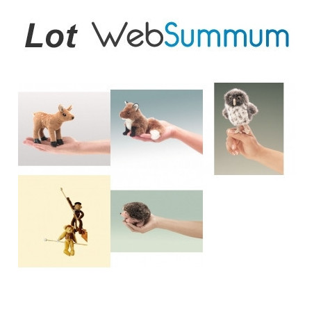 Animaux de la forêt Lot de 4 marionnettes à doigt animaux des forêts marionnette -LW