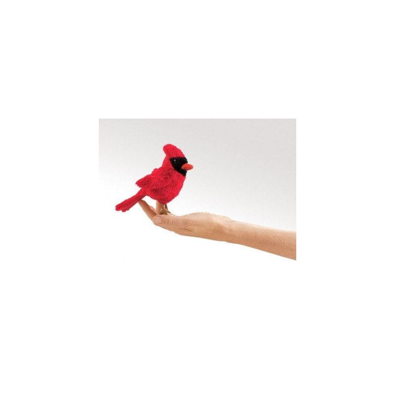 Marionnette à doigt mini peluche oiseau cardinal folkmanis 2743