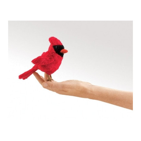 Décoration OiseauxMini oiseau cardinal marionnette à doigts  Folkmanis