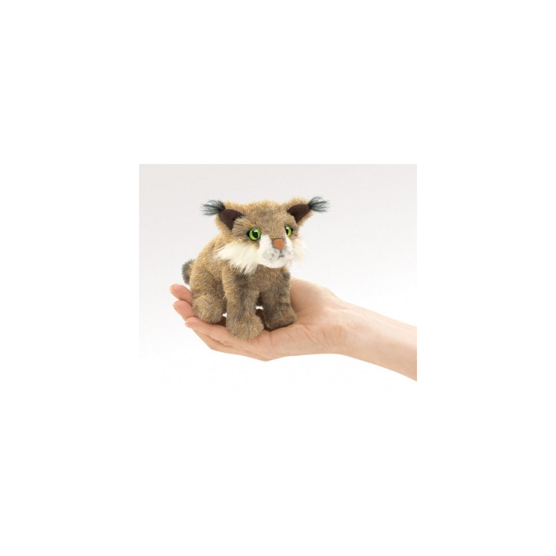 Marionnette à doigt mini peluche chat sauvage folkmanis 2740