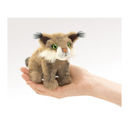 Marionnette à doigt mini peluche chat sauvage folkmanis 2740