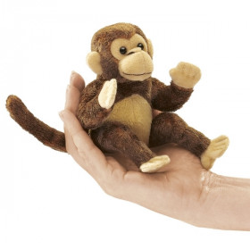 Marionnette à doigt mini peluche singe folkmanis 2738