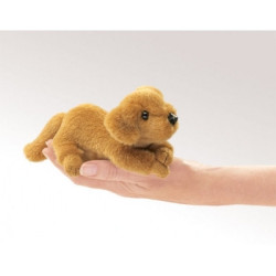 Animaux-Bois-Animaux-Bronzes propose Mini chien golden retriever marionnette à doigts 