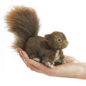 Marionnette à doigt mini peluche écureuil roux folkmanis 2735